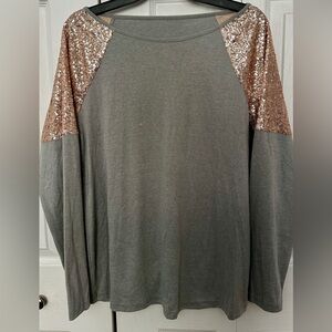 Sequin Shoulder Top